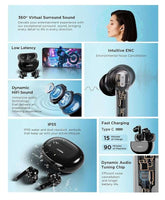 Wobble Beans E27 TWS ENC Earbuds Black - Taal Musicals